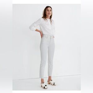 Madewell The Perfect Vintage Crop Jean Tile White size 28